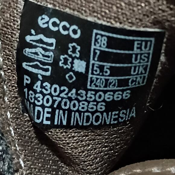 ECCO SOFT 7 Asymmetric-Side-Zip Suede Ankle Booties Low Sneakers Tan Comfort - Picture 10 of 10